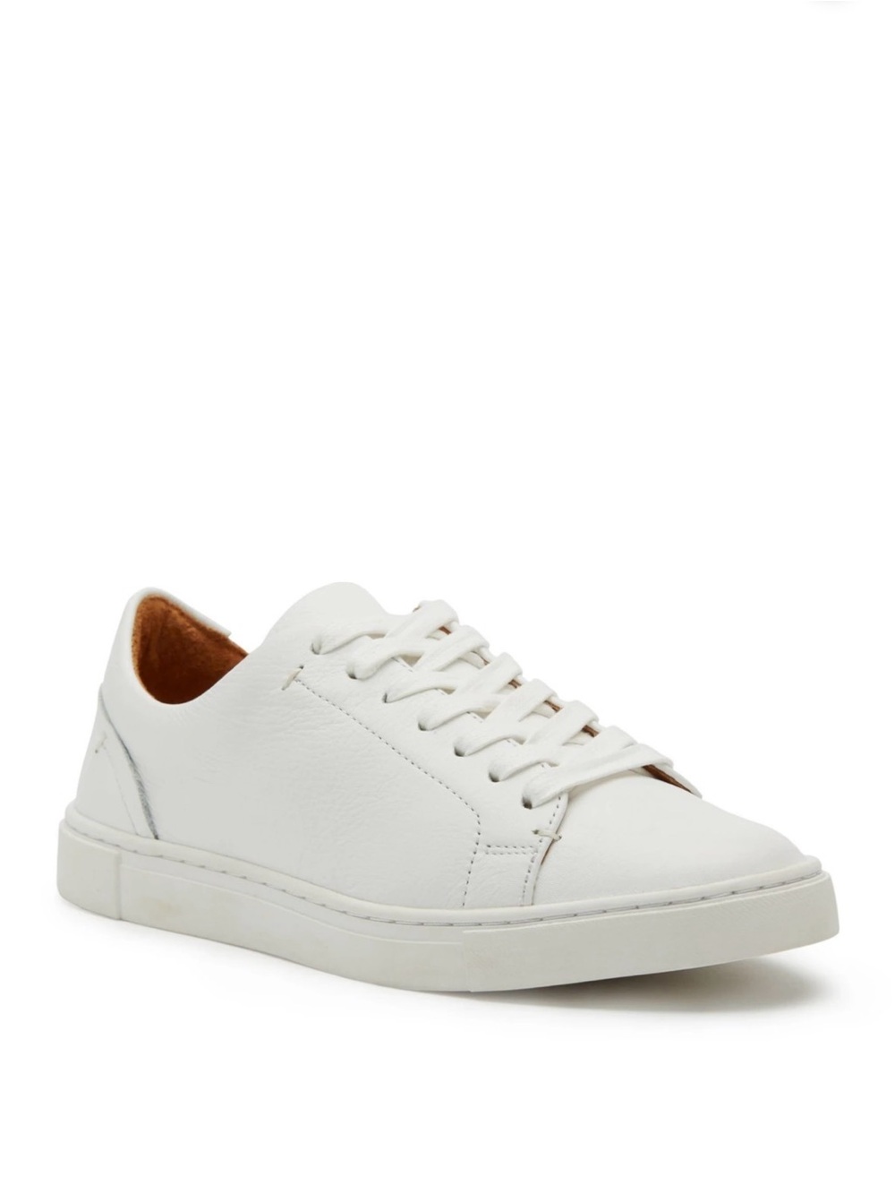 FRYE White Ivy Low Lace Sneakers